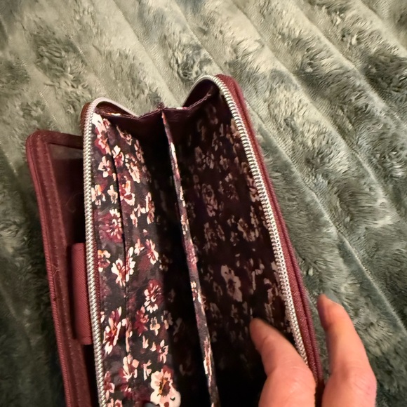 Vera Bradley Quilted Raisin Wallet - Picture 3 of 4